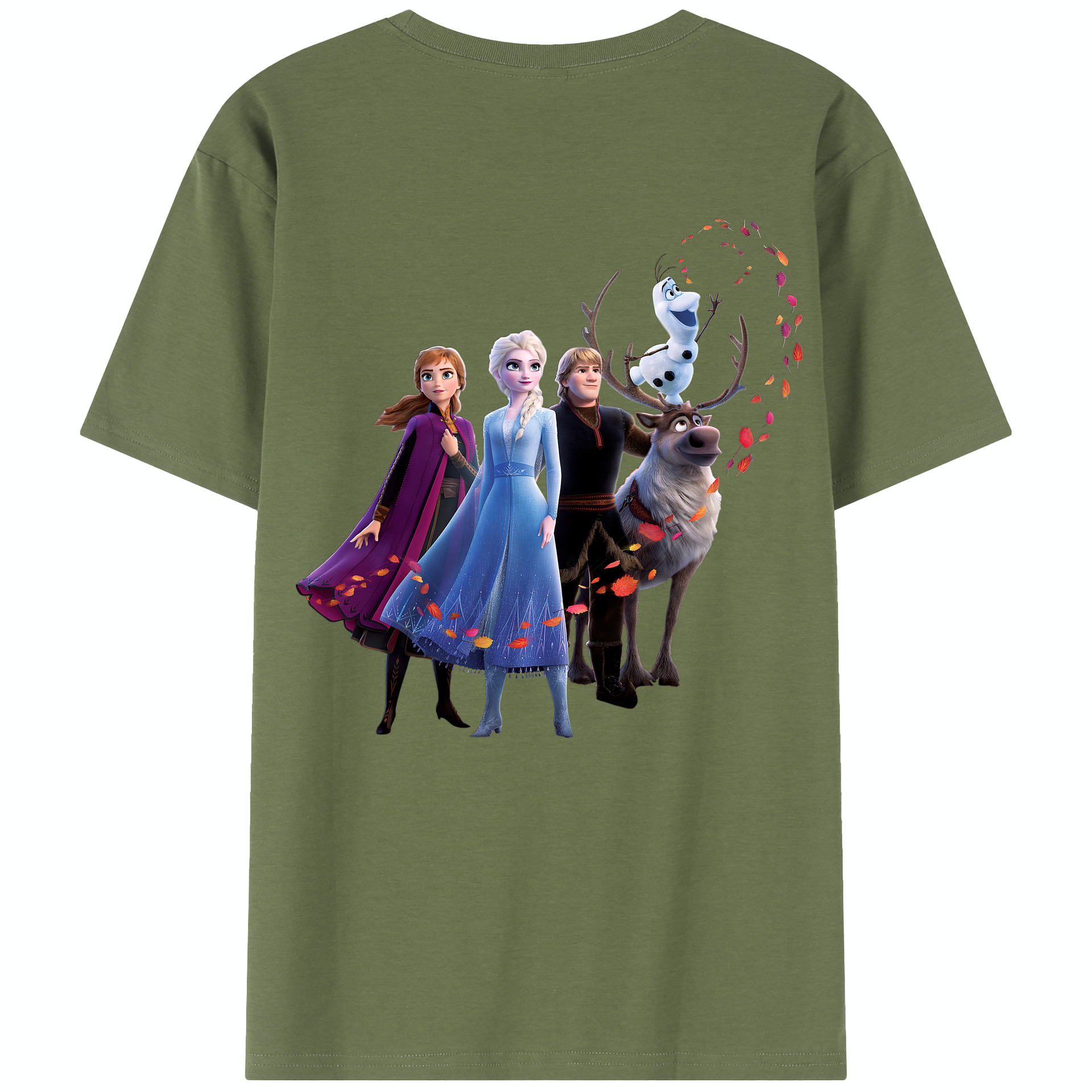 （画像用） アナと雪の女王 アンナ エルサ Frozen Anna Elsa 綿100％半袖Tシャツ（背面プリント）